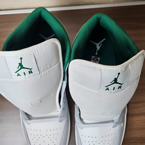 Air Jordan 1 Mid Summit White Lucky Green- Size 13 NWOB main image 5
